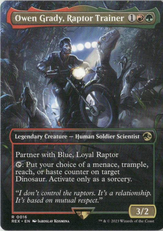 Scan Image | Owen Grady, Raptor Trainer (Borderless) - Universes Beyond: Jurassic World Collection | [54F6238E]