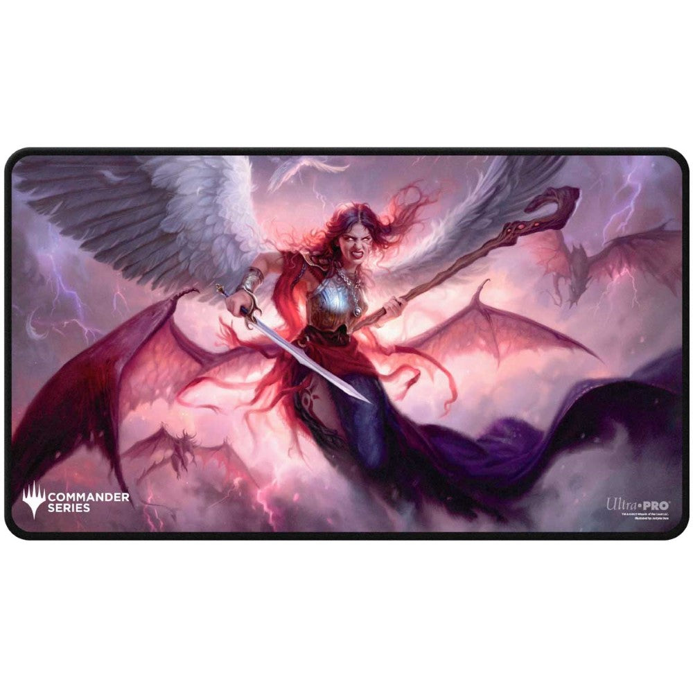 Ultra Pro: UP38477 Commander Series - Release 5 - 3 Color Wedge - Black Stitched Playmat Kaalia MtG
