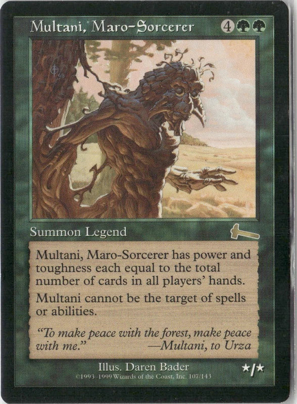 Scan Image | Multani, Maro-Sorcerer - Urza's Legacy | [9B155739]
