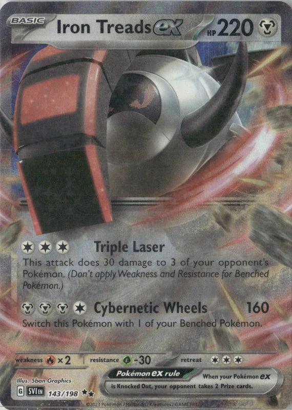 Iron Treads ex - 143/198 - SV01: Scarlet & Violet Base Set