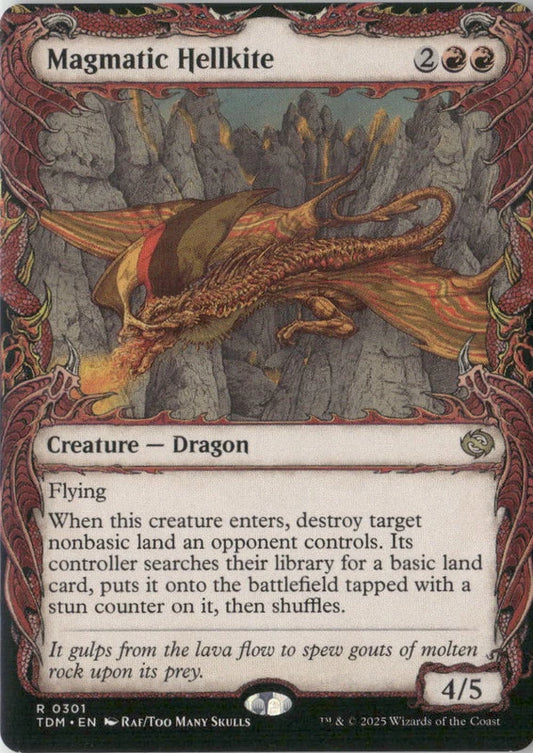 Scan Image | Magmatic Hellkite (Showcase) - Tarkir: Dragonstorm | [66B2BF71]