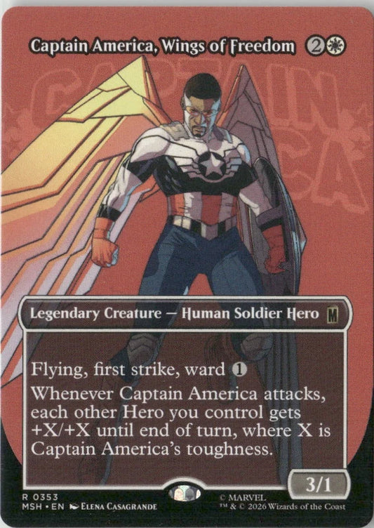 Scan Image | Captain America, Wings of Freedom (Borderless) - Marvel Super Heroes | [CADCBB17]