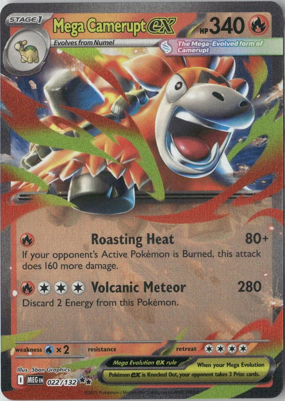 Mega Camerupt ex - 022/132 - ME01: Mega Evolution