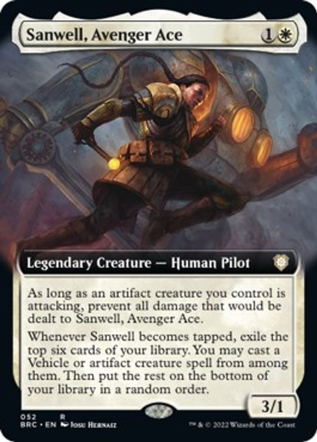 Sanwell, Avenger Ace (Extended Art) - Commander: The Brothers' War