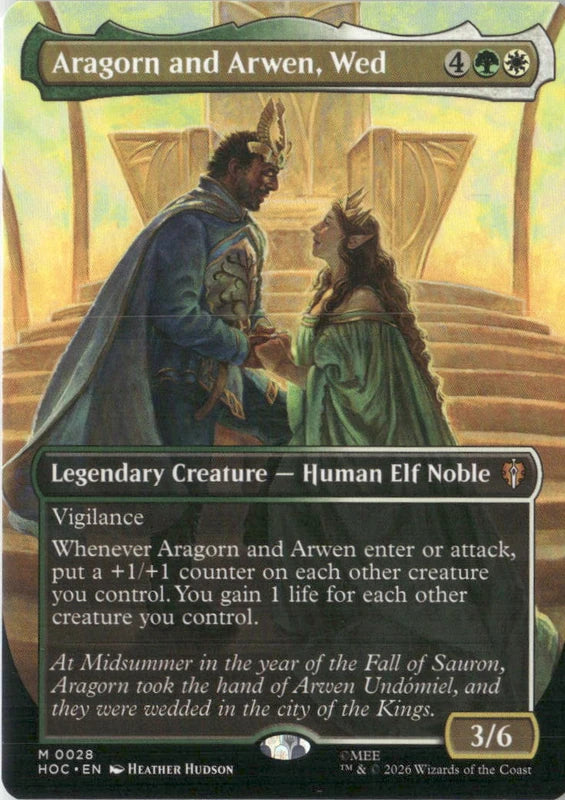 Scan Image | Aragorn and Arwen, Wed (Borderless) - The Hobbit: Eternal-Legal | [D9DA5B9B]