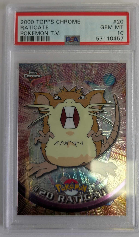 2000 Topps Chrome Pokemon T.V. 20 Raticate Pokemon T.V.