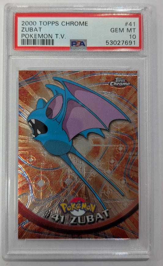 2000 Topps Chrome Pokemon T.V. 41 Zubat Pokemon T.V.