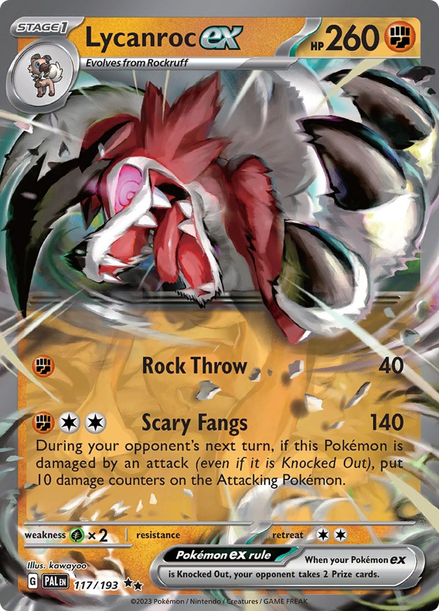 Lycanroc ex - SV02: Paldea Evolved