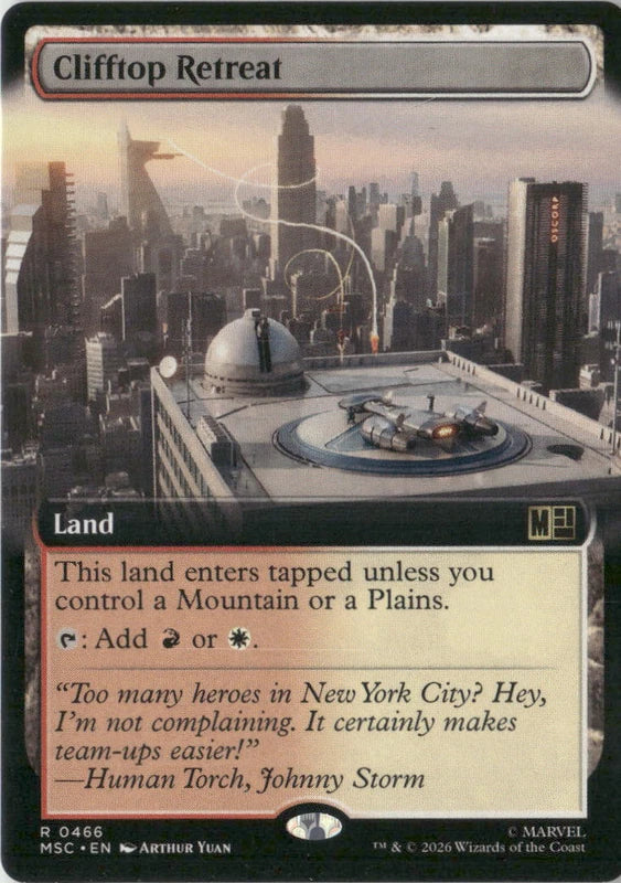 Scan Image | Clifftop Retreat (Extended Art) - Commander: Marvel Super Heroes | [2F164C9E]