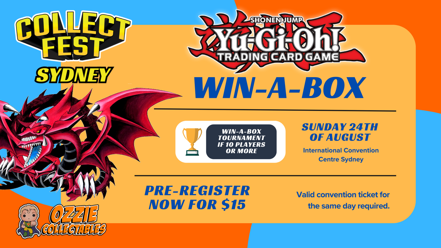 Yu-Gi-Oh! Win-a-Box Tournament at CollectFest SYDNEY 2025 Sunday 24th August