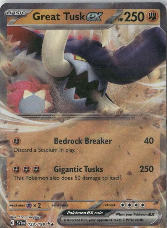 Great Tusk ex - 123/198 - SV01: Scarlet & Violet Base Set