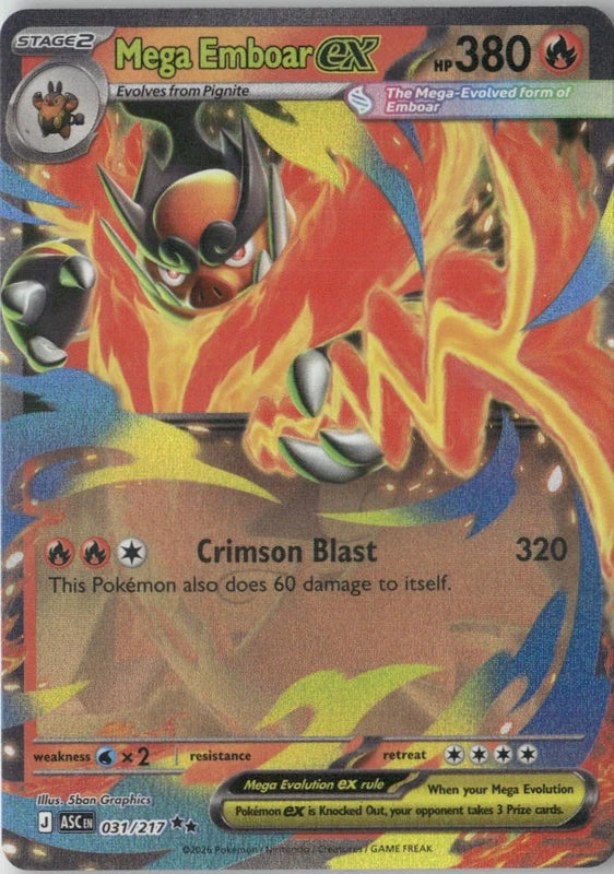 Mega Emboar ex - 031/217 - ME: Ascended Heroes