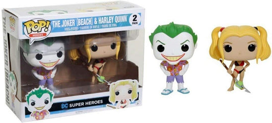 DC Super Heroes  - Beach Joker & Harley 2 Pack Pop Vinyl