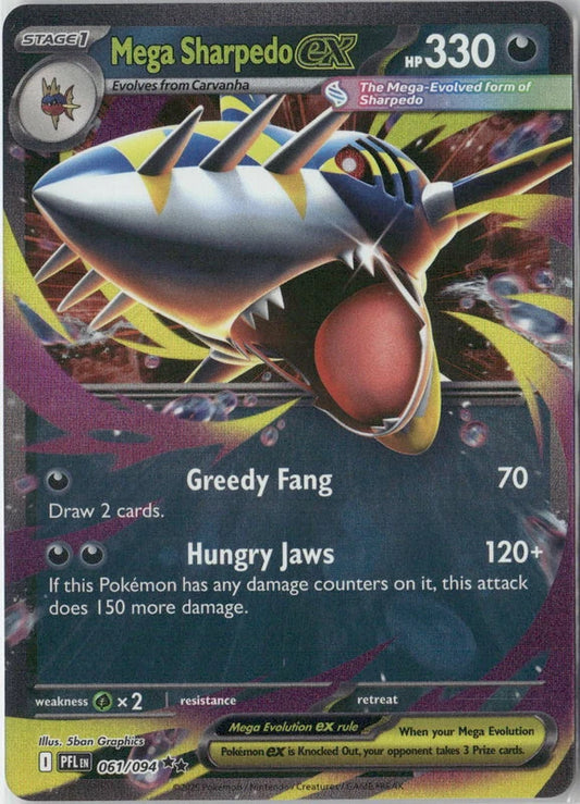 Mega Sharpedo ex - 061/094 - ME02: Phantasmal Flames
