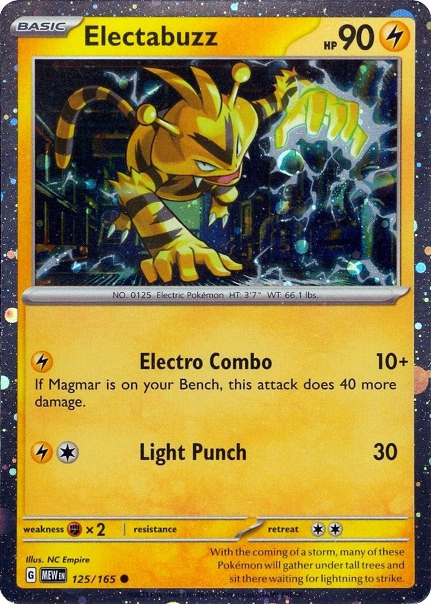 Electabuzz - 125/165 (Cosmos Holo)
