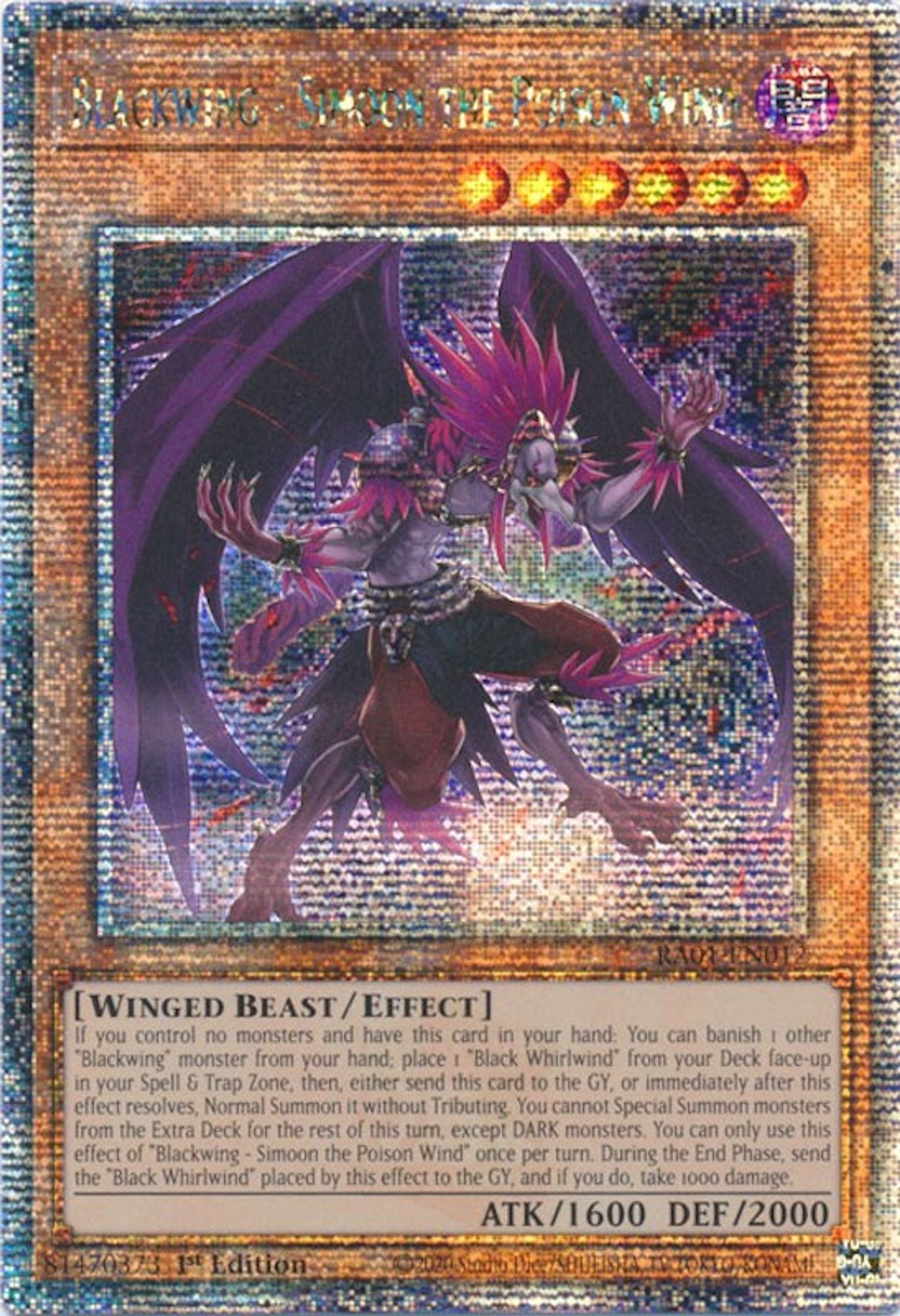 Blackwing - Simoon the Poison Wind (Quarter Century Secret Rare)