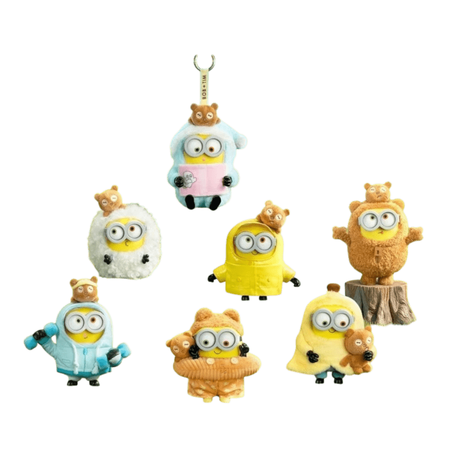 Minions - Bob & Tim Best Buddies Forever Series Vinyl Plush Keychain Blind Box (Display of 6)