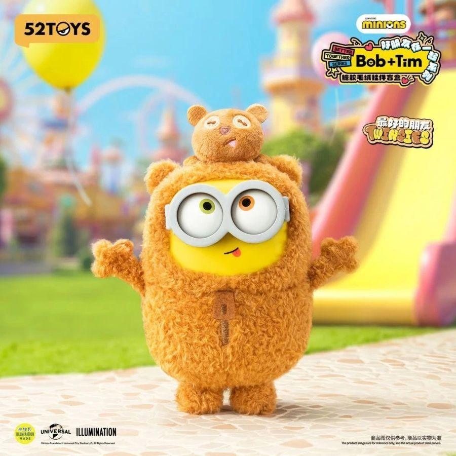 Minions - Bob & Tim Best Buddies Forever Series Vinyl Plush Keychain Blind Box (Display of 6)