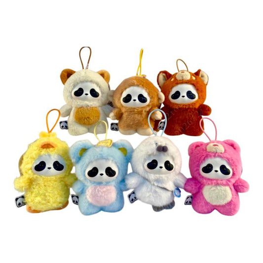 Panda Roll - The Zoo In Hands Plush Keychain Blind Box (Display of 6)