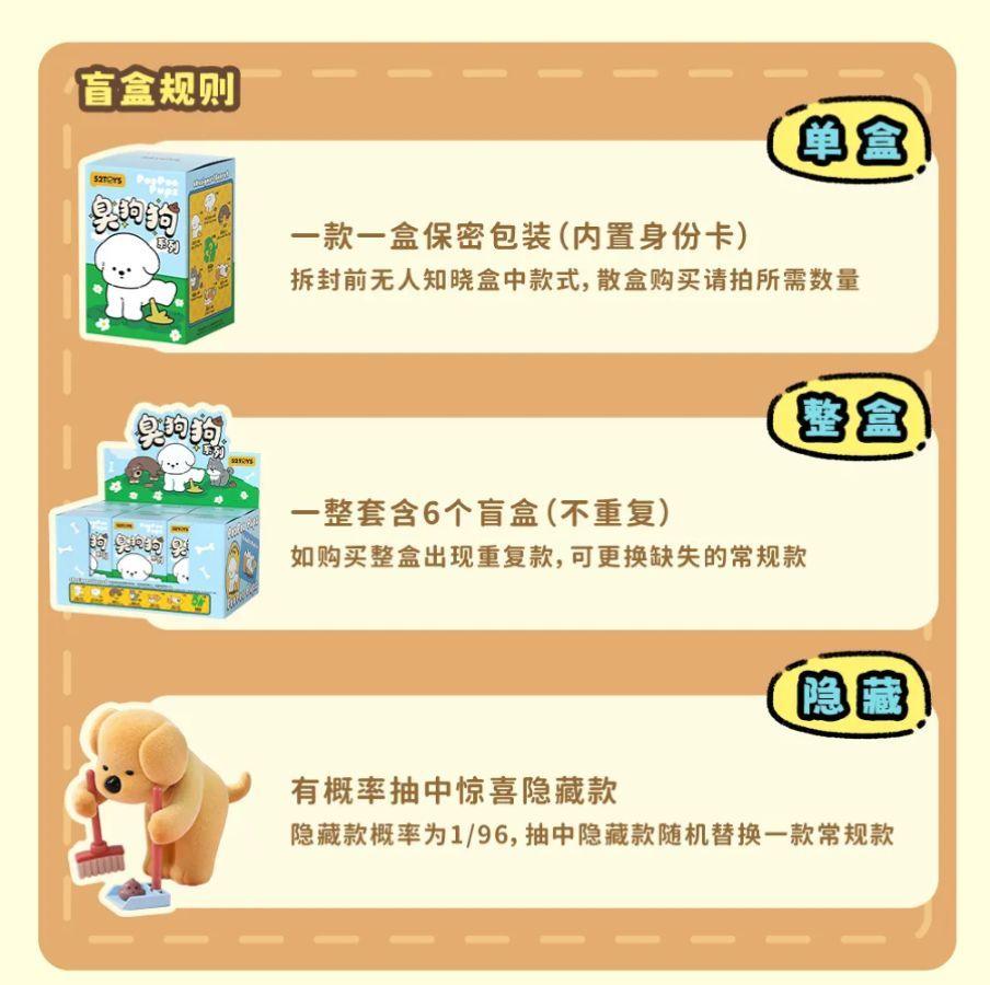 PooPoo Pups - PooPoo Collection Blind Box Figures (Display of 6)