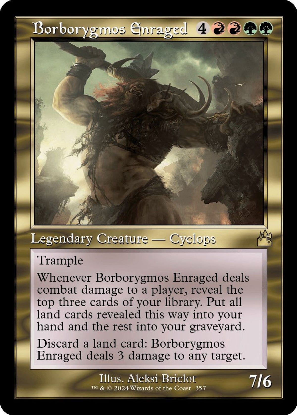 Borborygmos Enraged (Retro Frame) - Ravnica Remastered