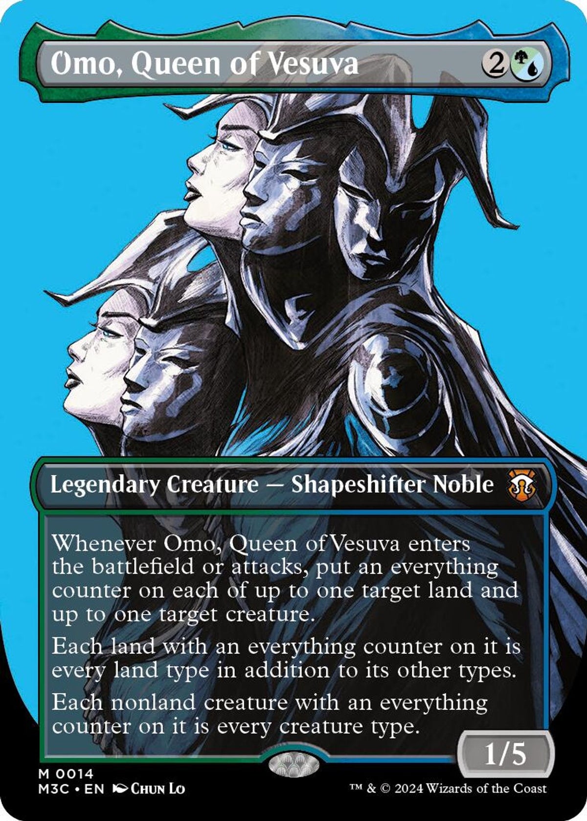 Omo, Queen of Vesuva (Borderless) - Commander: Modern Horizons 3