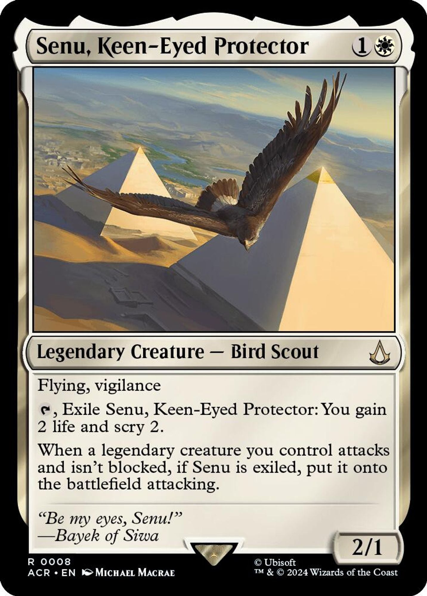 Senu, Keen-Eyed Protector - Universes Beyond: Assassin's Creed