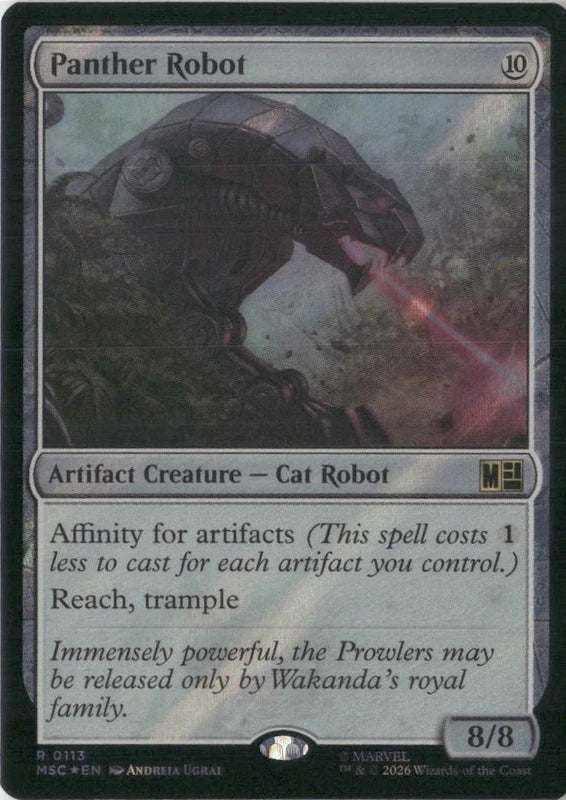 Scan Image | Panther Robot (Surge Foil) - Commander: Marvel Super Heroes | [8B05AC21]