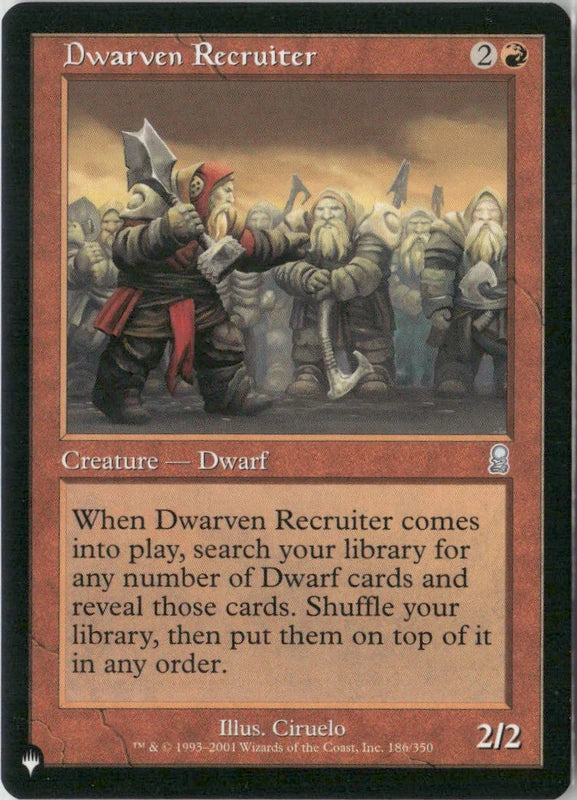 Scan Image | Dwarven Recruiter - The List Reprints | [B295E0DC]