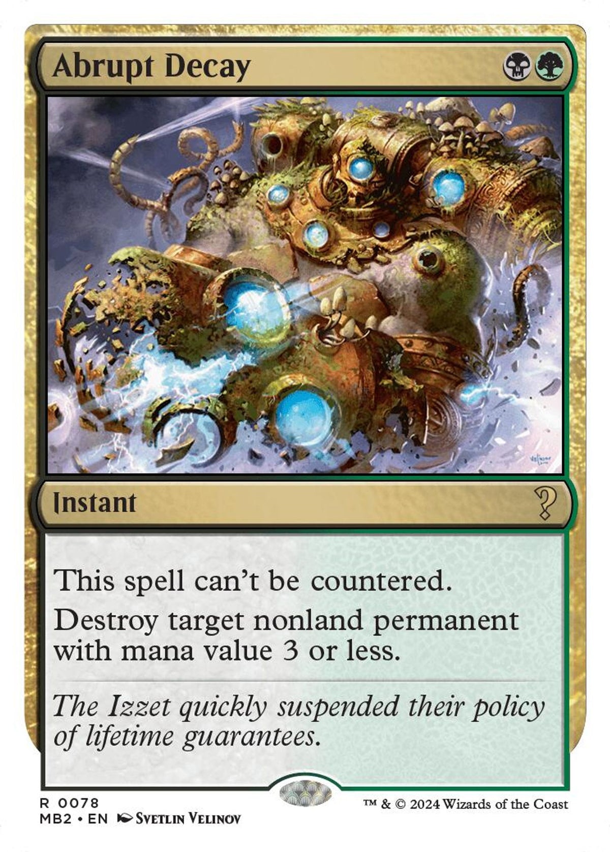 Abrupt Decay (White Border) - Mystery Booster 2