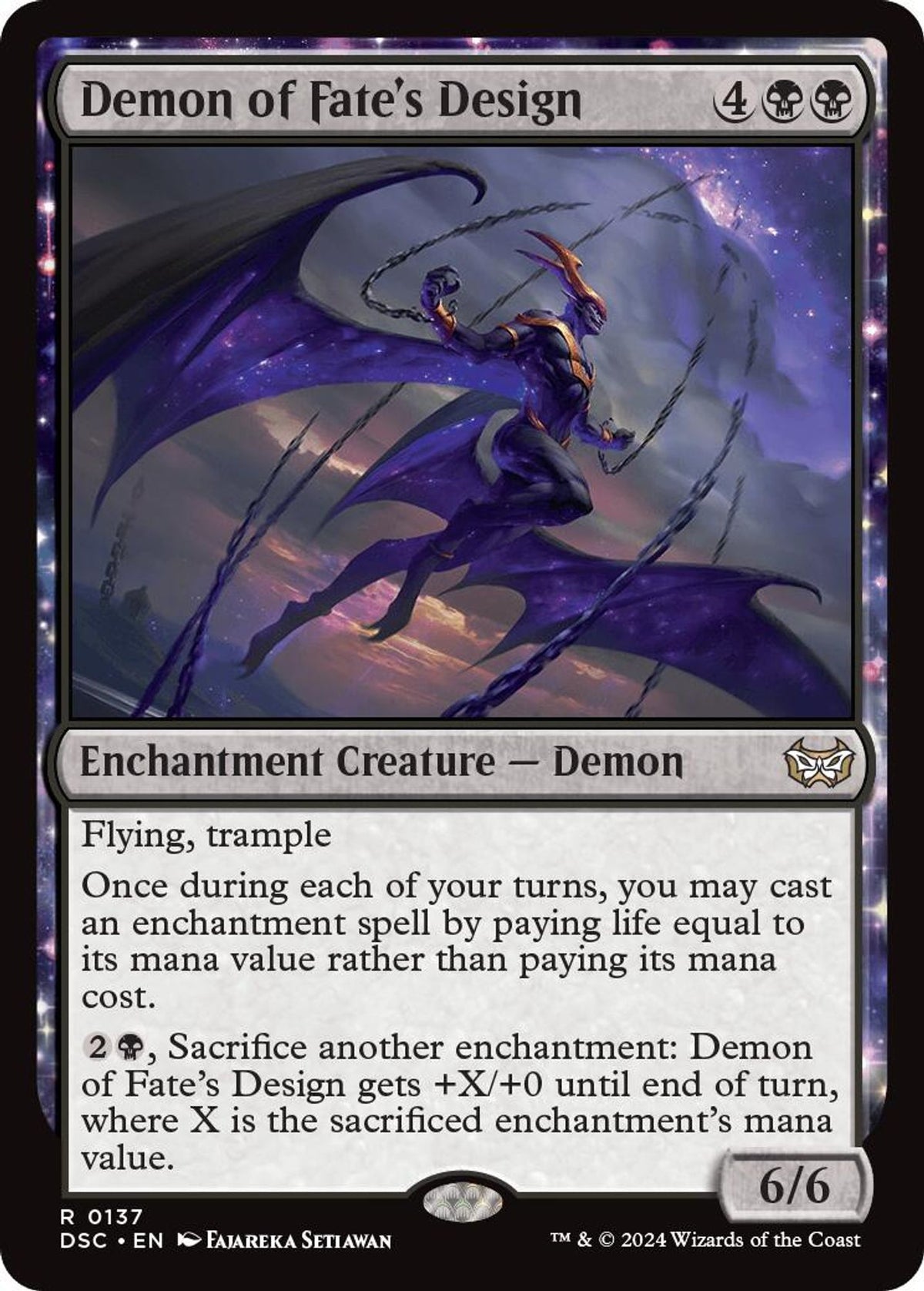 Demon of Fate's Design - Commander: Duskmourn: House of Horror