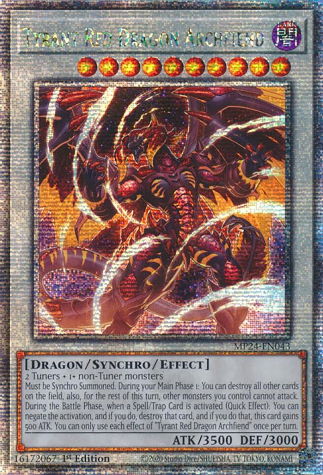 Tyrant Red Dragon Archfiend (Quarter Century Secret Rare)