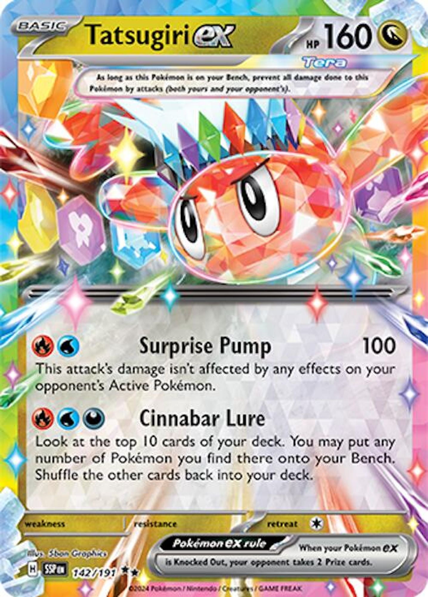 Tatsugiri ex - 142/191 - SV08: Surging Sparks