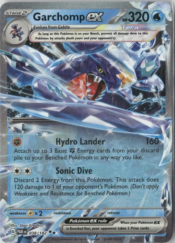 Garchomp ex - 038/182 - SV04: Paradox Rift