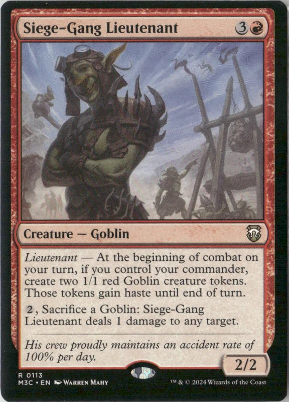 Scan Image | Siege-Gang Lieutenant - Commander: Modern Horizons 3 | [308DEC5D]