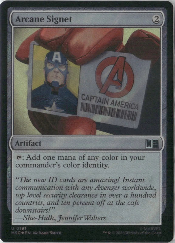 Scan Image | Arcane Signet (0191) (Surge Foil) - Commander: Marvel Super Heroes | [E680F915]