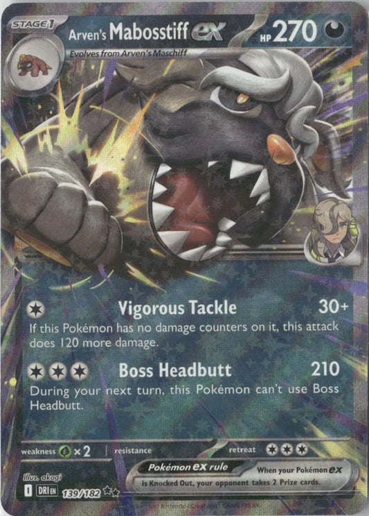Arven's Mabosstiff ex - 139/182 - SV10: Destined Rivals