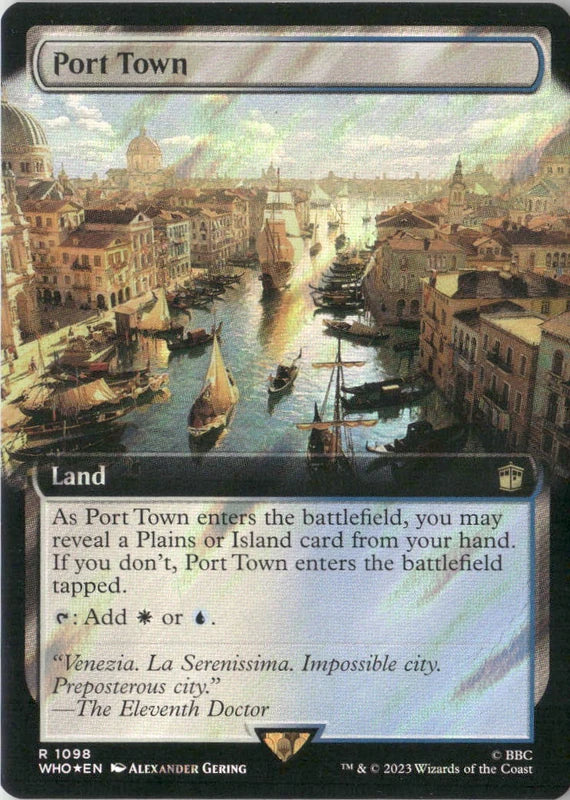 Scan Image | Port Town (Extended Art) (Surge Foil) - Universes Beyond: Doctor Who | [728B1C5F]