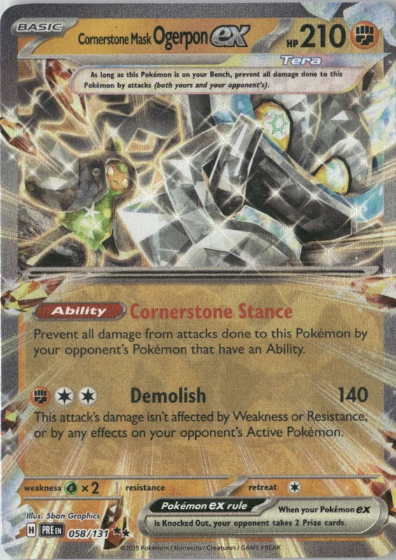 Cornerstone Mask Ogerpon ex - 058/131 - SV: Prismatic Evolutions