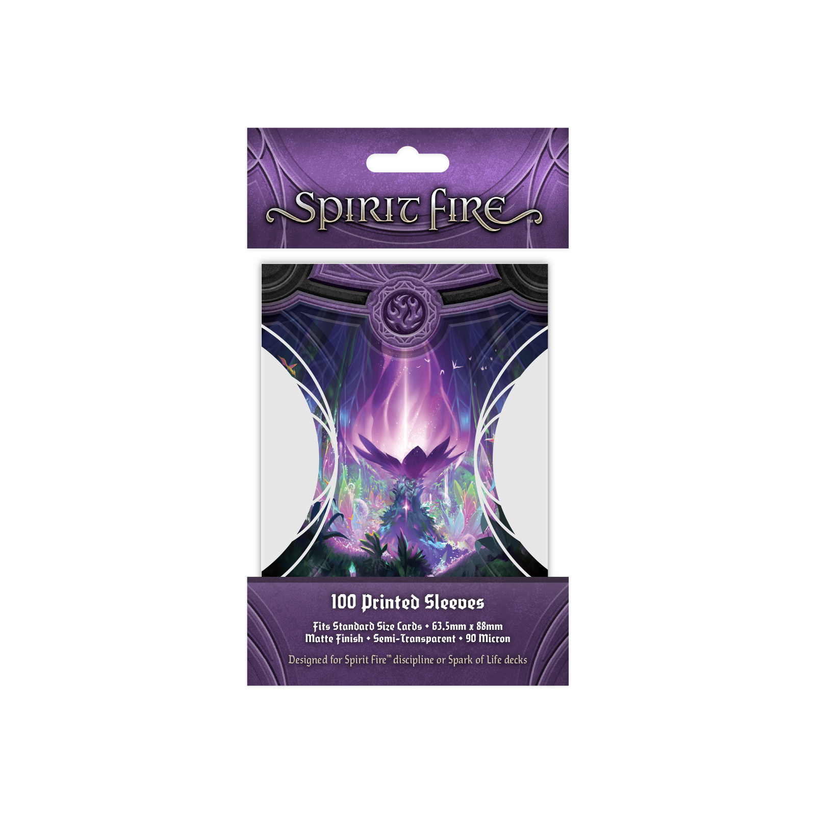 Spirit Fire Semi-Transparent Printed Sleeves Spirit Bloom (Purple)