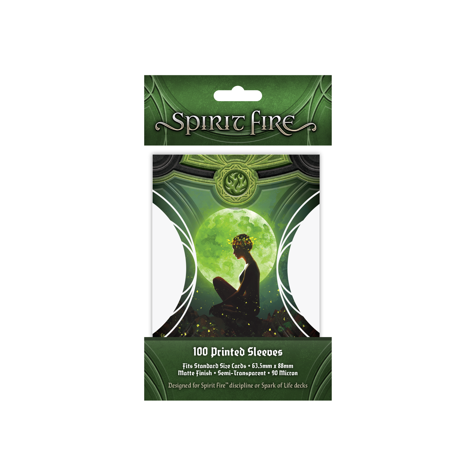 Spirit Fire Semi-Transparent Printed Sleeves Be At Peace (Green)