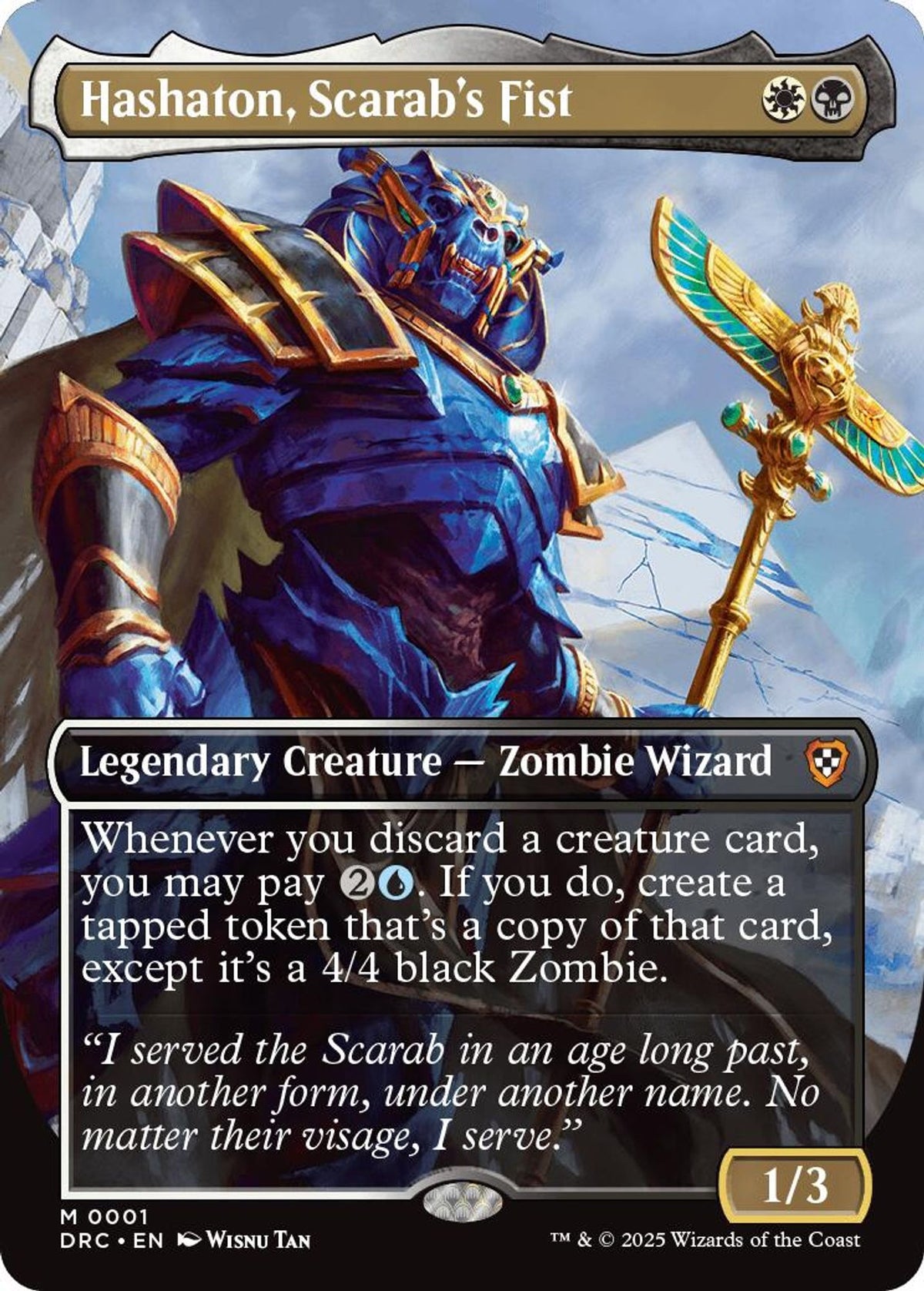 Hashaton, Scarab's Fist (Borderless) - Commander: Aetherdrift