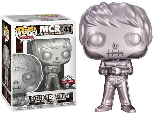 My Chemical Romance - Skeleton Gerard Way Platinum Metallic US Exclusive Pop! Vinyl #41