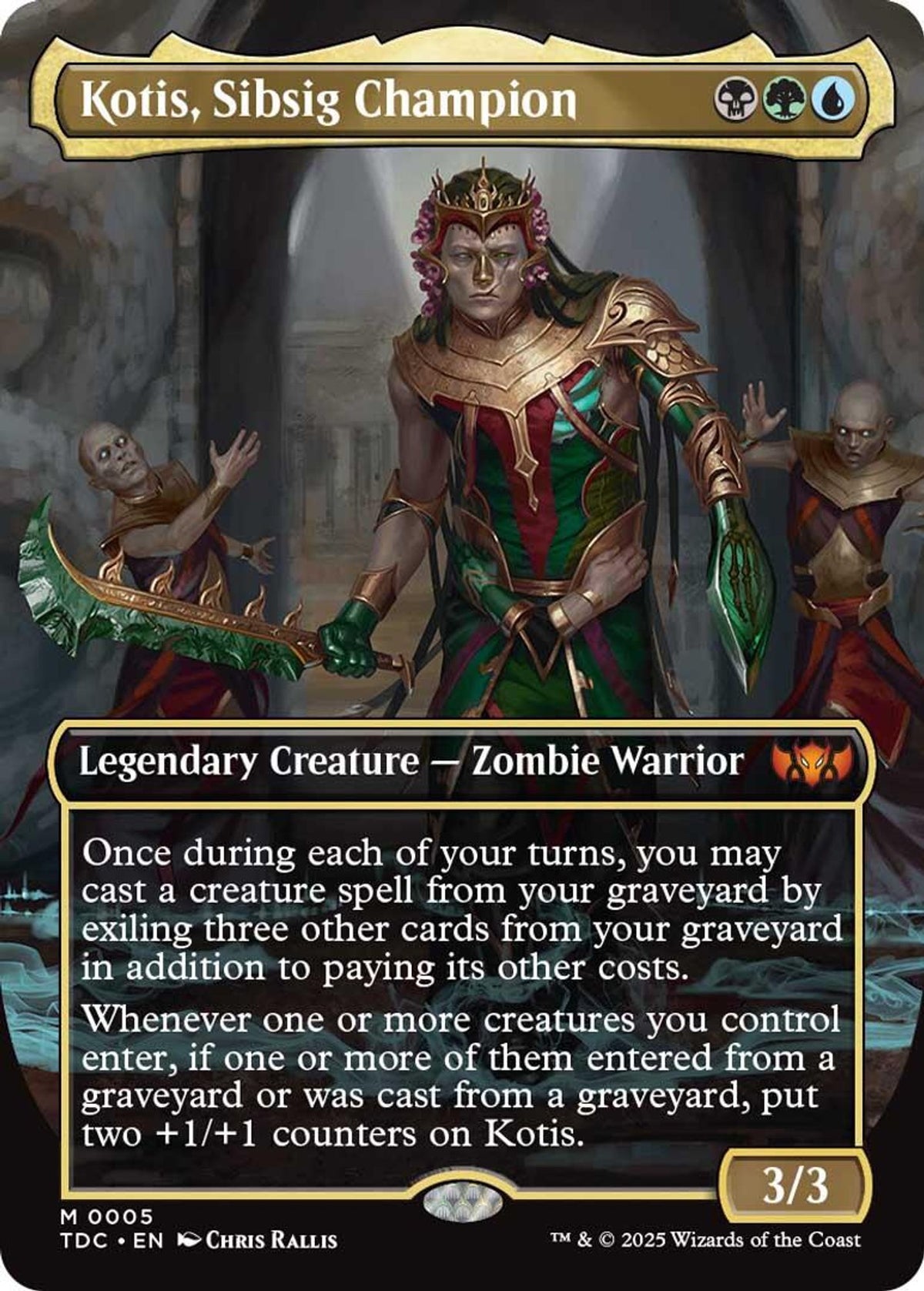 Kotis, Sibsig Champion (Borderless) - Commander: Tarkir: Dragonstorm