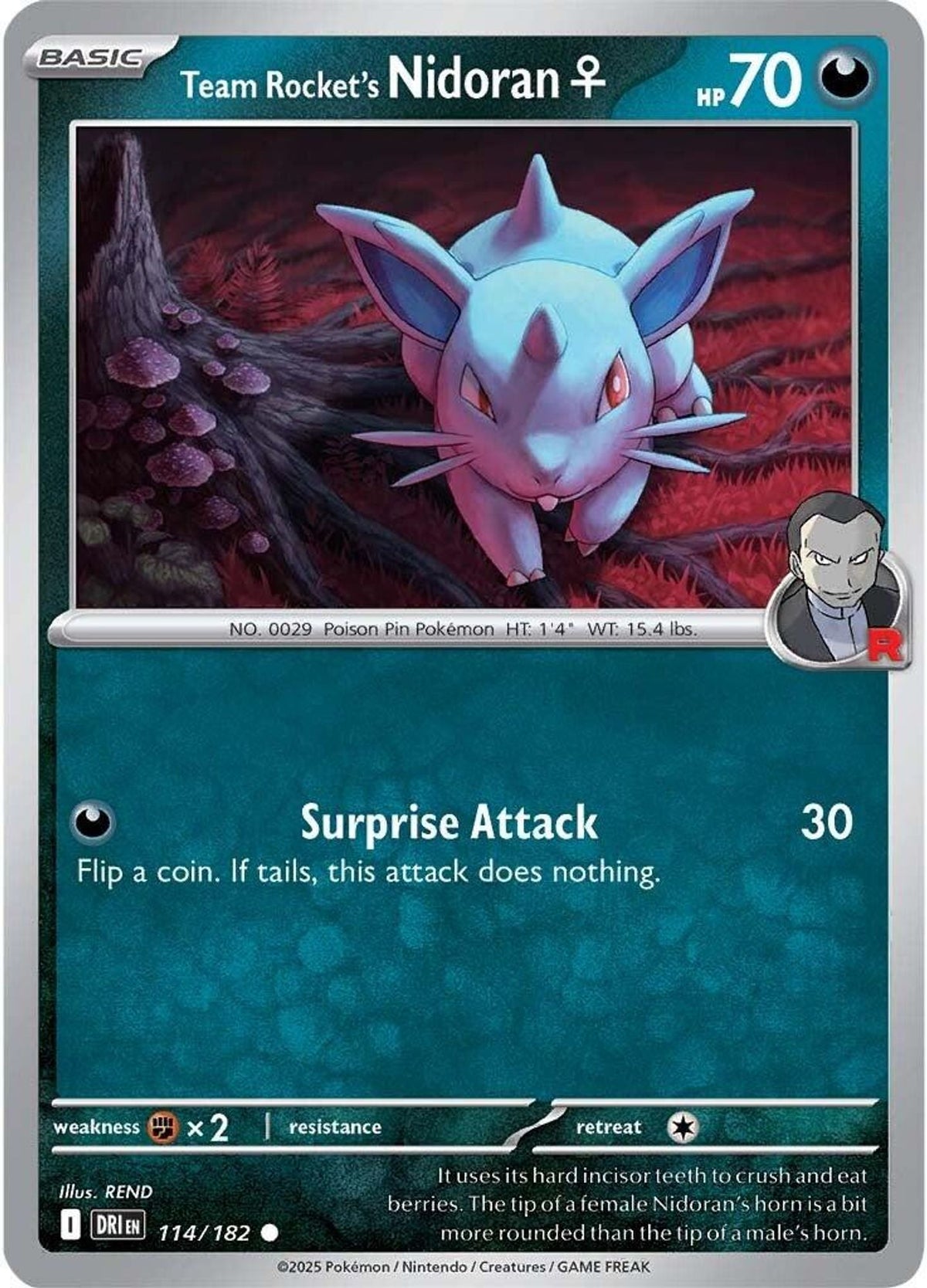 Team Rocket's Nidoran F - SV10: Destined Rivals