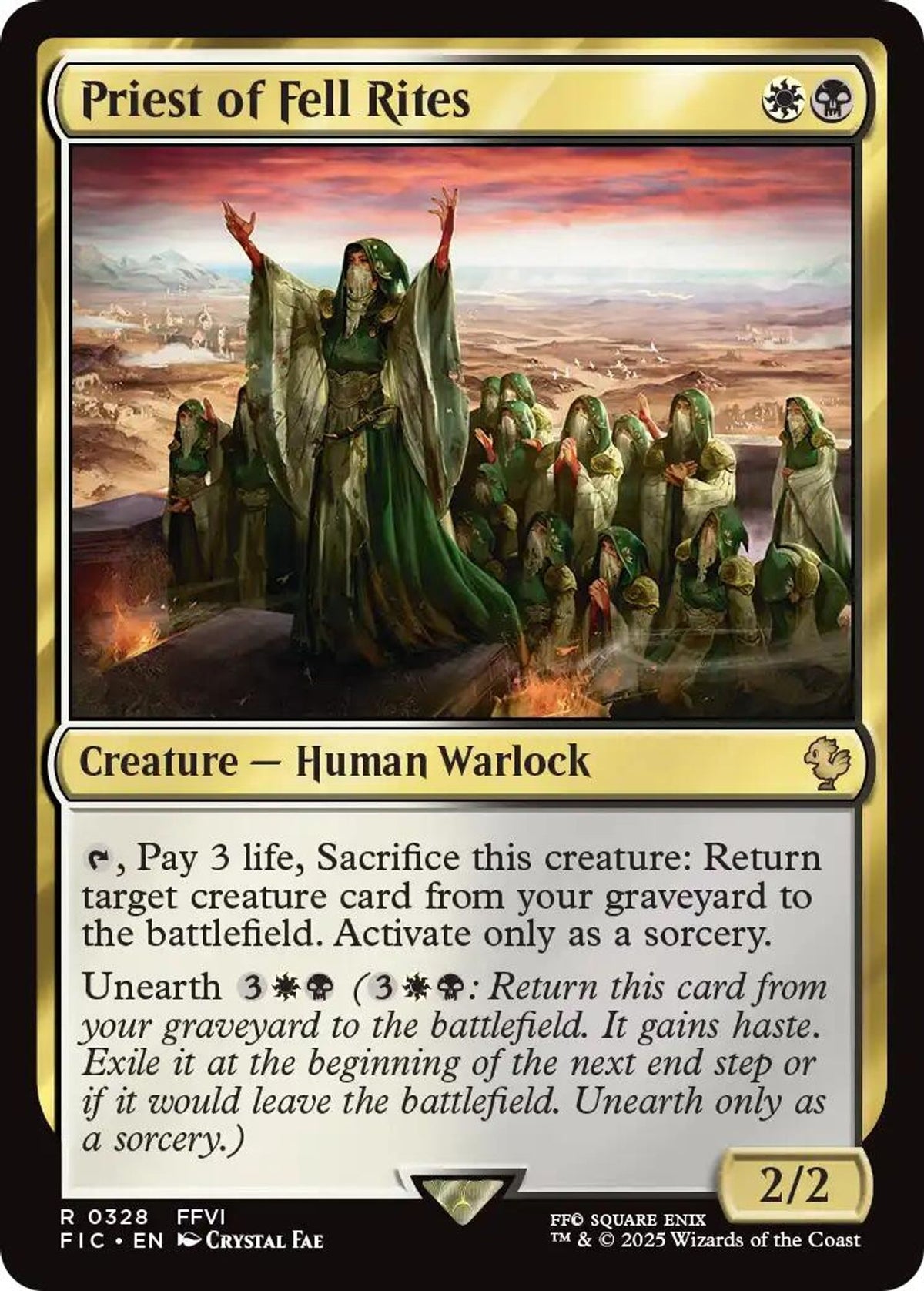Priest of Fell Rites (Surge Foil) - Commander: FINAL FANTASY