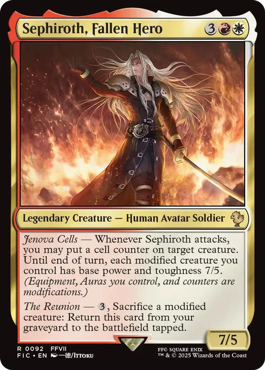 Sephiroth, Fallen Hero (Surge Foil) - Commander: FINAL FANTASY