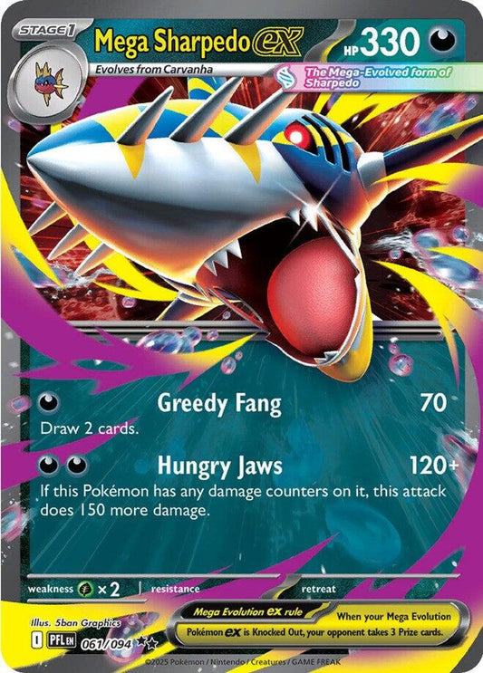 Mega Sharpedo ex - 061/094 - ME02: Phantasmal Flames