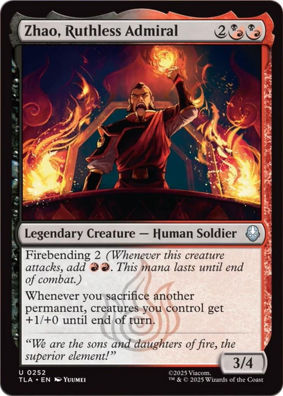 Zhao, Ruthless Admiral - Avatar: The Last Airbender