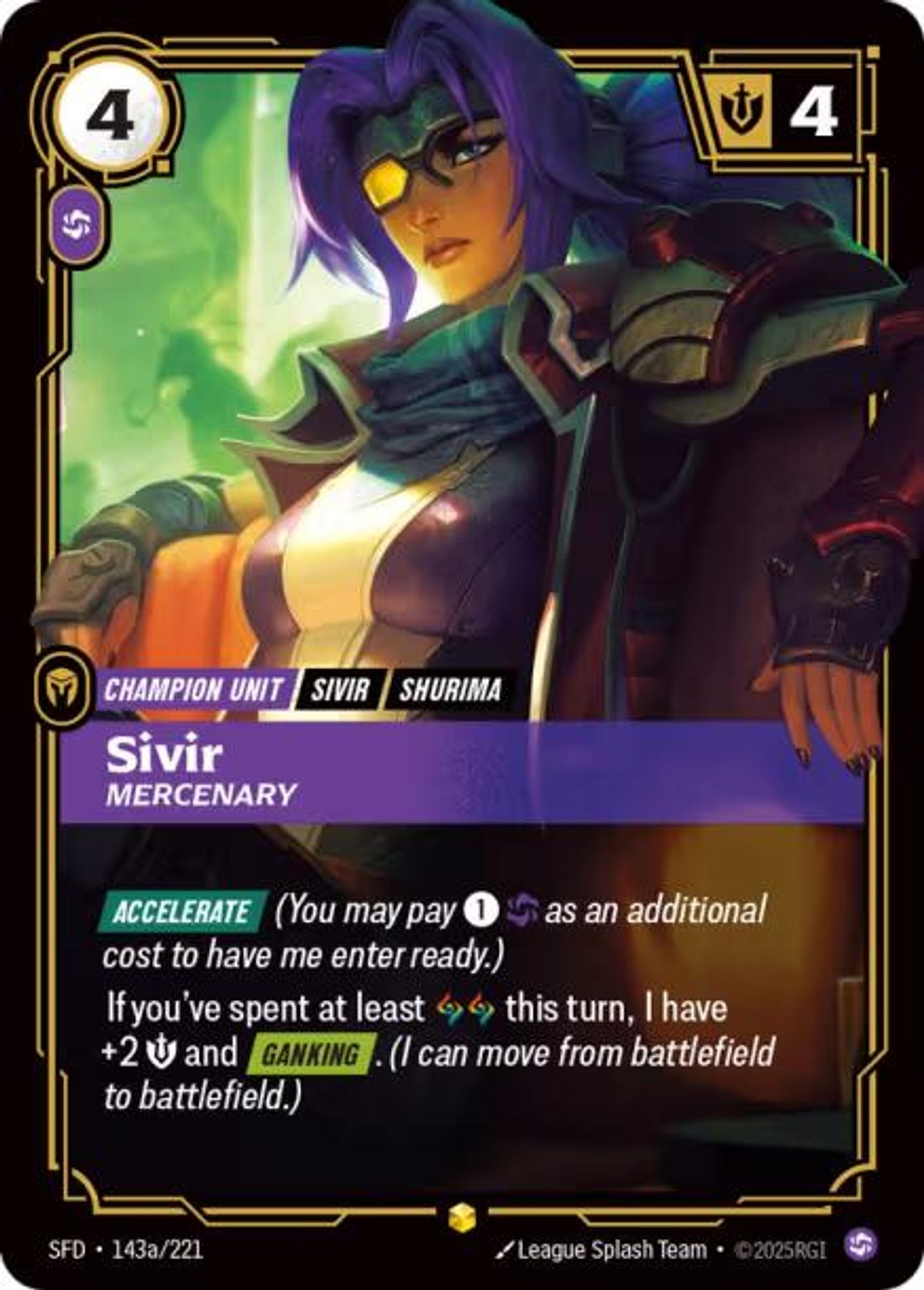 Sivir - Mercenary (Alternate Art)